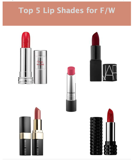 Top 5 Lip Shades for F:W